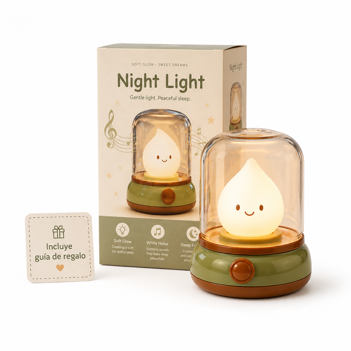 Luz nocturna con sonido blanco
