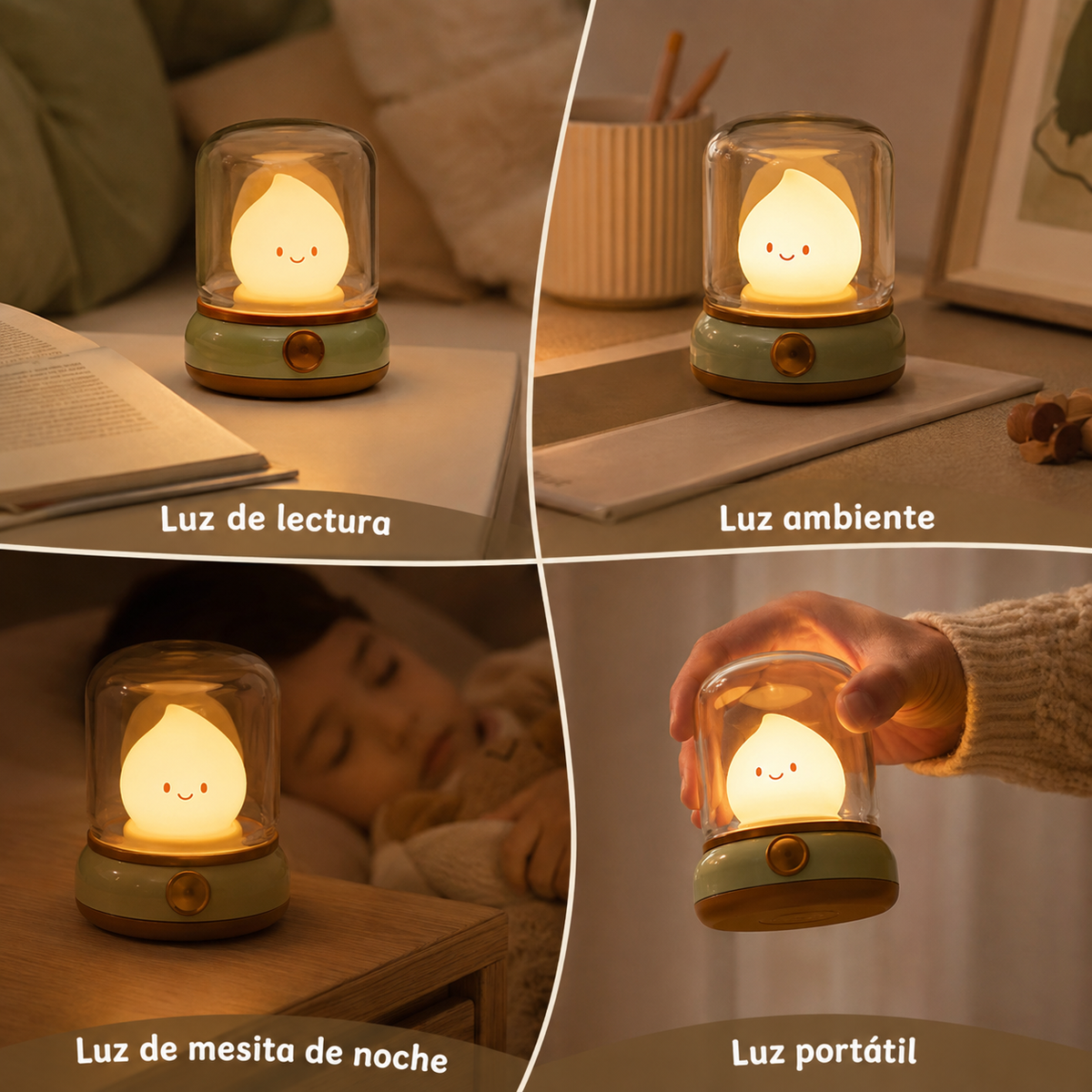 Luz nocturna con sonido blanco